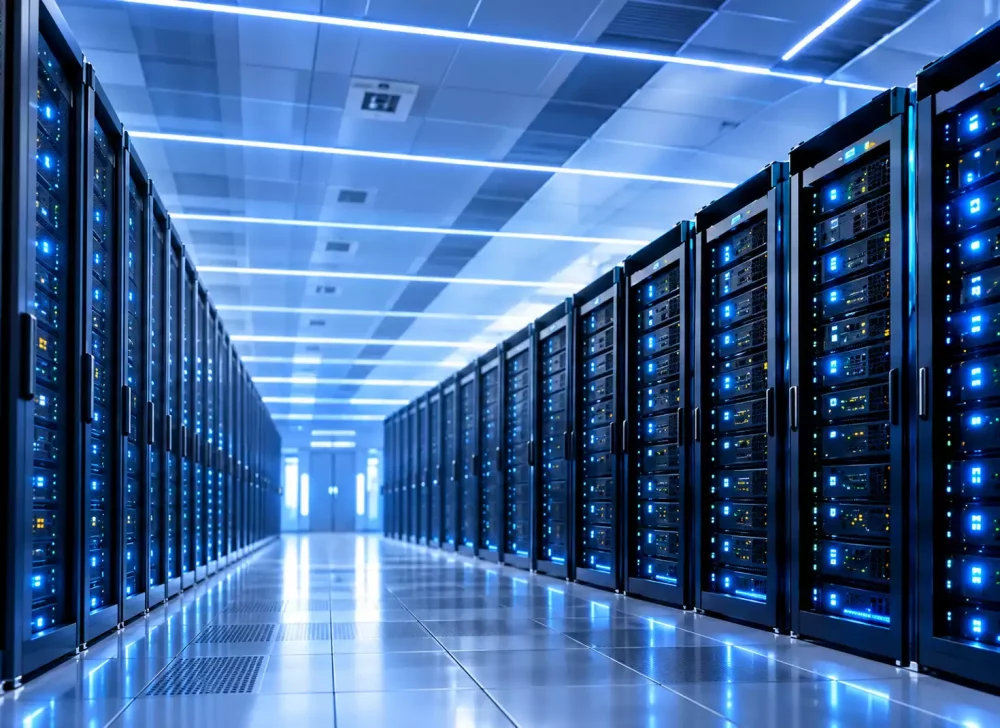 Data center server rack infrastructure for backend UAV data aggregation and analytics